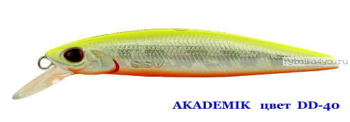 Воблер AKADEMIK   SSV-AK   DD - 40       SP/0,7-1,1 m/4,9g/74 mm							
