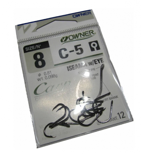 Крючок OWNER №53265 / С-5  № 8 (12шт.) CARP																			