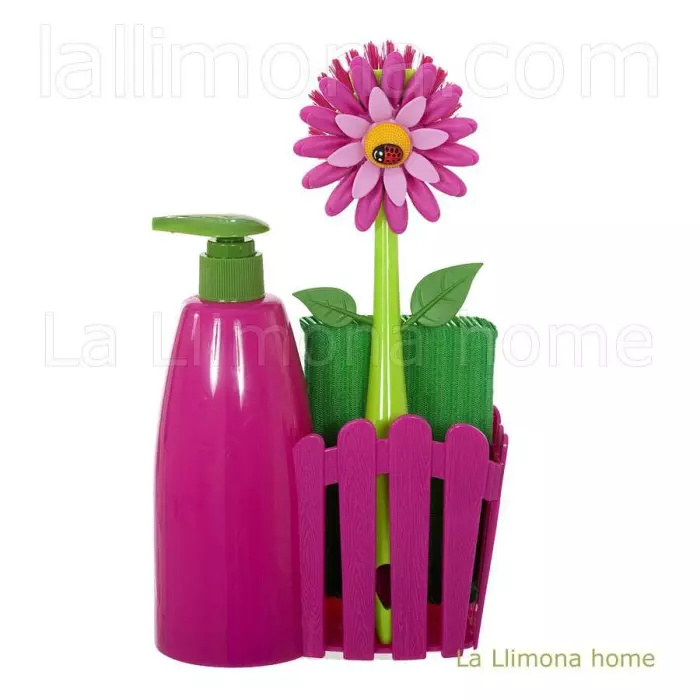 Dosificador cocina set flor rosa · Cocina y mesa · La Llimona home Dosificador cocina set flor rosa · Cocina y mesa · La Llimona home