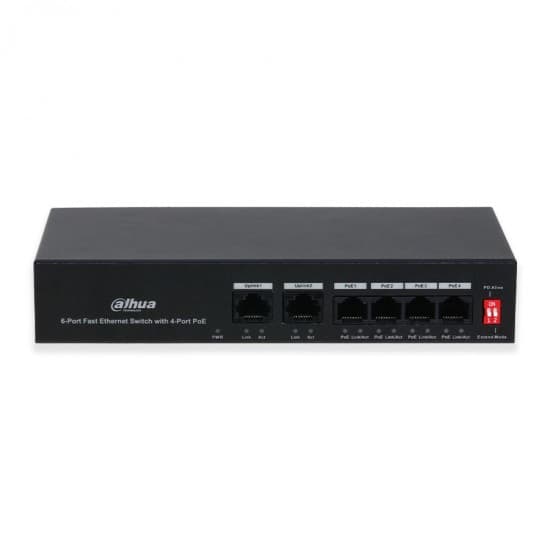 6-Port Fast Ethernet Switch with 4-Port PoE 6-Port Fast Ethernet Switch with 4-Port PoE