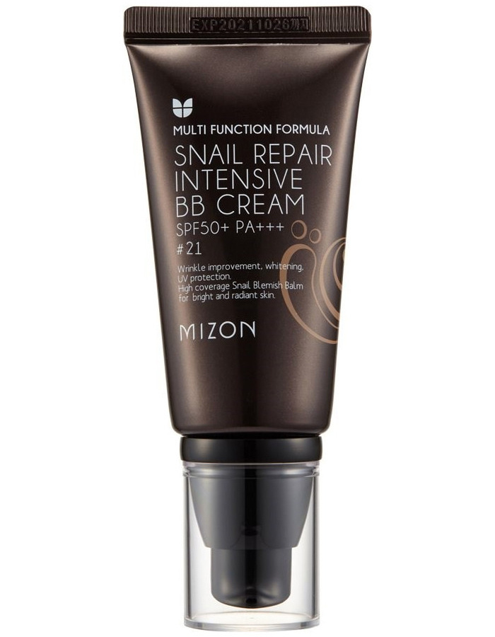 РА+++ #21 ББ-крем с экстрактом муцина улитки 50мл MIZON Snail Repair Intensive BB Cream SPF50+ РА+++ #21 ББ-крем с экстрактом муцина улитки 50мл MIZON Snail Repair Intensive BB Cream SPF50+
