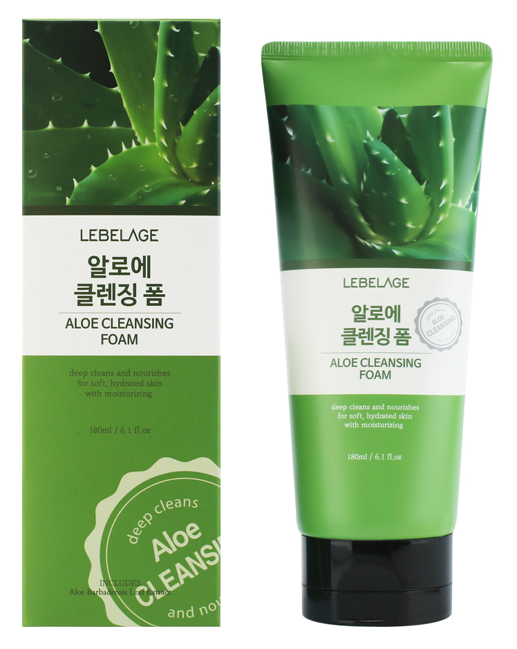 Пена для умывания с экстрактом алоэ Lebelage Cleansing Foam 180 мл - Aloe Пена для умывания с экстрактом алоэ Lebelage Cleansing Foam 180 мл - Aloe