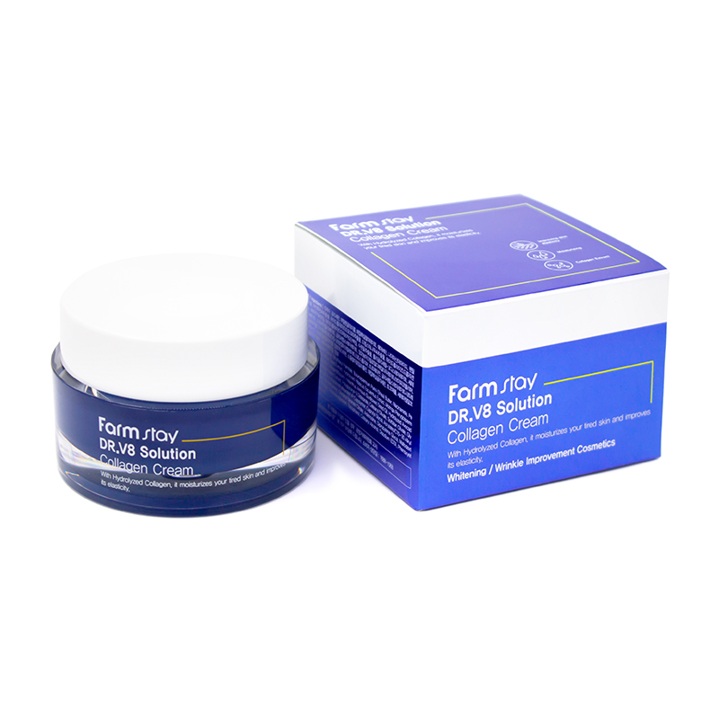 Крем с коллагеном FarmStay Dr-V8 Solution Collagen Cream Крем с коллагеном FarmStay Dr-V8 Solution Collagen Cream