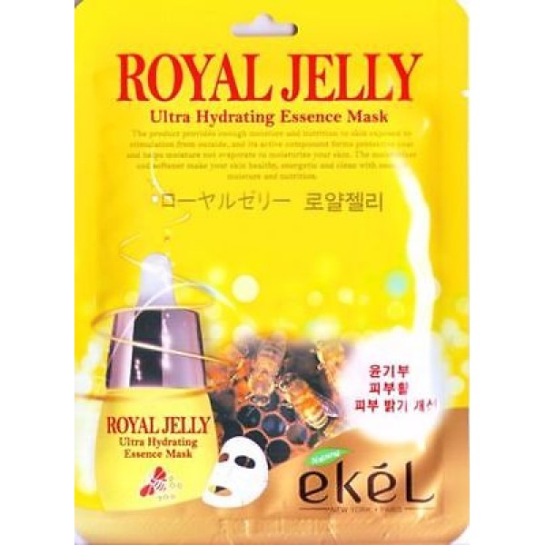 Тканевая маска с экстрактом маточого молочка 25 мл Ekel Ultra Hydrating Essence Mask Royal Jelly Тканевая маска с экстрактом маточого молочка 25 мл Ekel Ultra Hydrating Essence Mask Royal Jelly