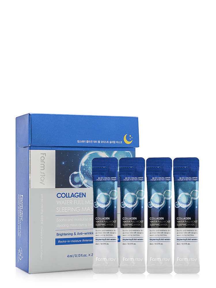 Увлажняющая ночная маска в саше с коллагеном FarmStay Collagen Water Full Moist Sleeping Mask Увлажняющая ночная маска в саше с коллагеном FarmStay Collagen Water Full Moist Sleeping Mask