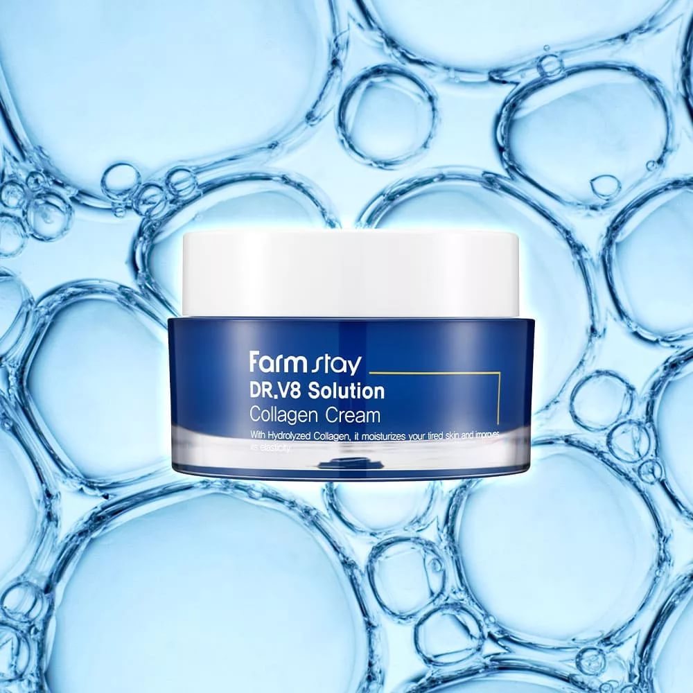 Крем с коллагеном FarmStay Dr-V8 Solution Collagen Cream Крем с коллагеном FarmStay Dr-V8 Solution Collagen Cream