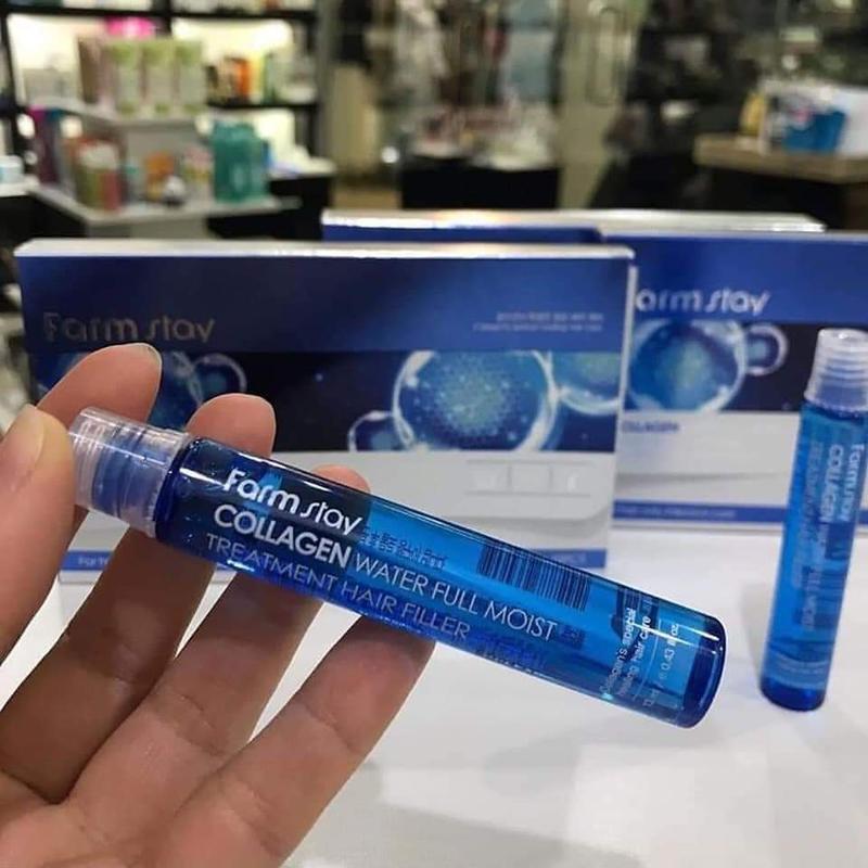 Набор увлажняющих филлеров с коллагеном для волос FarmStay Collagen Water Full Moist Treatment Hair Filler Набор увлажняющих филлеров с коллагеном для волос FarmStay Collagen Water Full Moist Treatment Hair Filler