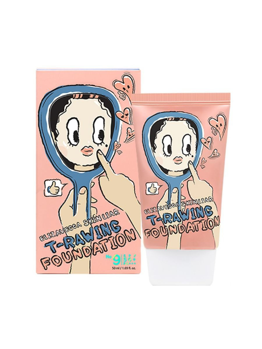 Тональный крем Elizavecca Skin Liar T-Rawing Foundation №9 SPF50+PA+++ Тональный крем Elizavecca Skin Liar T-Rawing Foundation №9 SPF50+PA+++