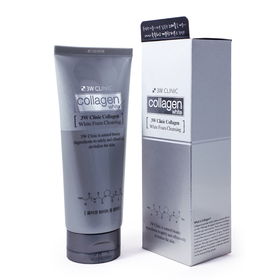 3W CLINIC Пенка с коллагеном и ниацинамидом Collagen Whitening Foam Cleansing 3W CLINIC Пенка с коллагеном и ниацинамидом Collagen Whitening Foam Cleansing