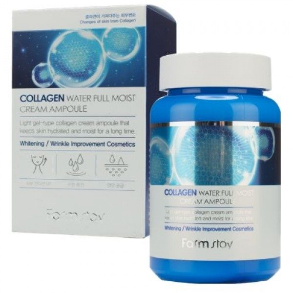 Ампульный крем для лица с коллагеном FarmStay Collagen Water Full Moist Cream Ampoule Ампульный крем для лица с коллагеном FarmStay Collagen Water Full Moist Cream Ampoule