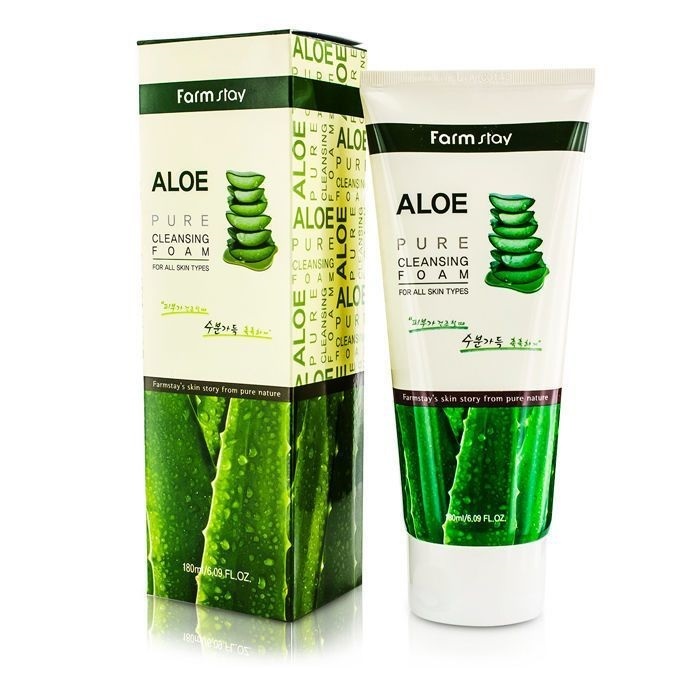 Пенка для умывания с экстрактом алоэ FarmStay Aloe Pure Cleansing Foam Пенка для умывания с экстрактом алоэ FarmStay Aloe Pure Cleansing Foam