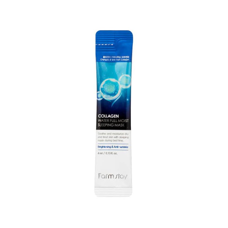Увлажняющая ночная маска в саше с коллагеном FarmStay Collagen Water Full Moist Sleeping Mask Увлажняющая ночная маска в саше с коллагеном FarmStay Collagen Water Full Moist Sleeping Mask