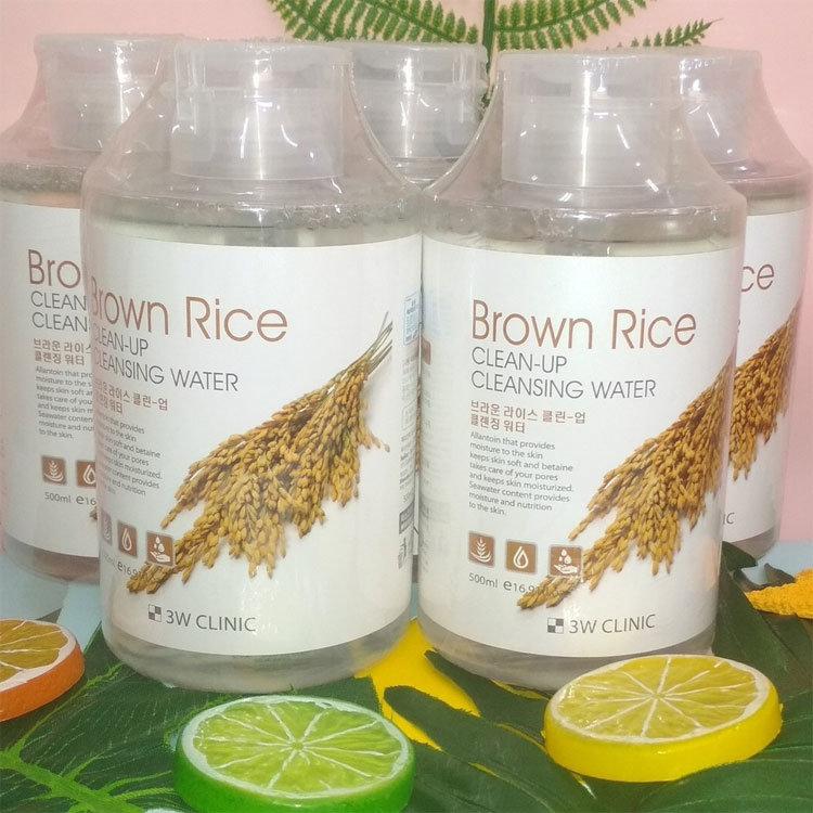 3W CLINIC Очищающая вода для снятия макияжа с экстрактом риса Brown Rice Clean-Up Cleansing Water 3W CLINIC Очищающая вода для снятия макияжа с экстрактом риса Brown Rice Clean-Up Cleansing Water