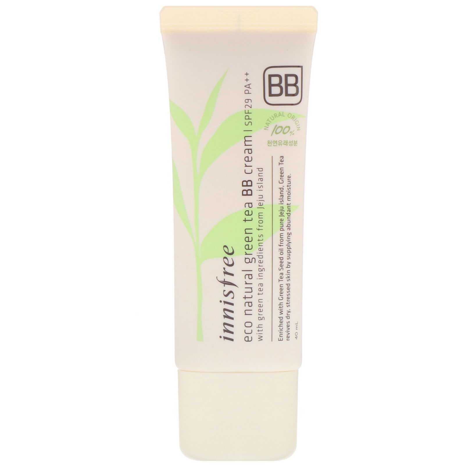 Натуральный ББ крем с зеленым чаем Innisfree Eco Natural Green Tea BB Cream SPF29 PA++ #2 Natural Beige Натуральный ББ крем с зеленым чаем Innisfree Eco Natural Green Tea BB Cream SPF29 PA++ #2 Natural Beige