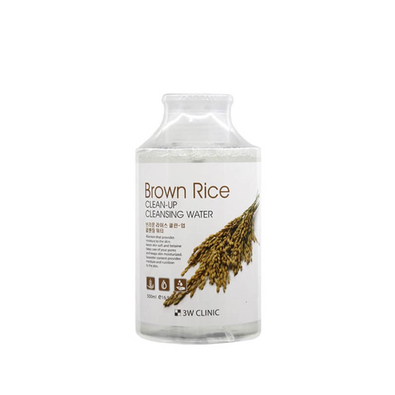 3W CLINIC Очищающая вода для снятия макияжа с экстрактом риса Brown Rice Clean-Up Cleansing Water 3W CLINIC Очищающая вода для снятия макияжа с экстрактом риса Brown Rice Clean-Up Cleansing Water