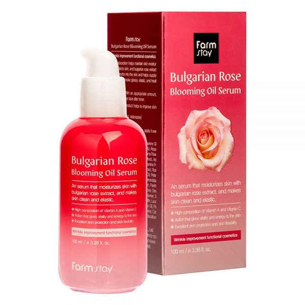 Сыворотка для лица с экстрактом болгарской розы FarmStay Bulgarian Rose Blooming Oil Serum Сыворотка для лица с экстрактом болгарской розы FarmStay Bulgarian Rose Blooming Oil Serum