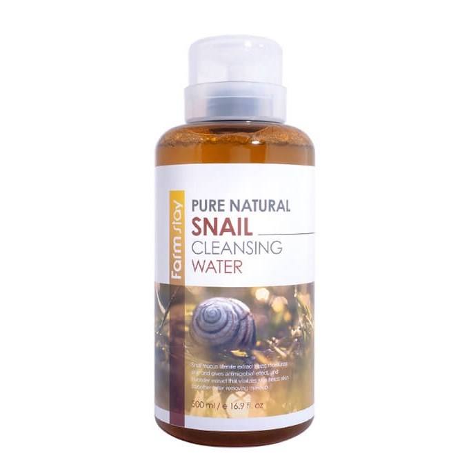 Очищающая вода с муцином улитки FarmStay Pure Natural Snail Cleansing Water Очищающая вода с муцином улитки FarmStay Pure Natural Snail Cleansing Water