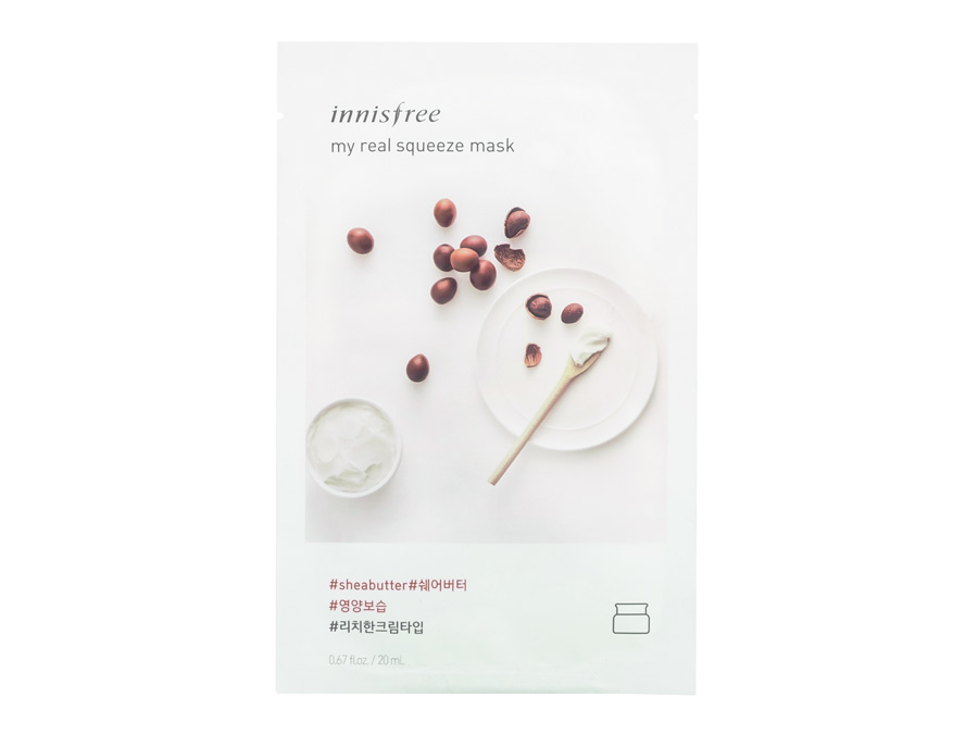 Маска для лица с маслом Ши Innisfree My Real Squeeze Mask Shea Butter Маска для лица с маслом Ши Innisfree My Real Squeeze Mask Shea Butter