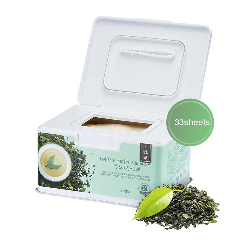 A'PIEU Успокаивающие маски для лица с экстрактом зеленого чая Daily Sheet Mask Green Tea Soothing A'PIEU Успокаивающие маски для лица с экстрактом зеленого чая Daily Sheet Mask Green Tea Soothing