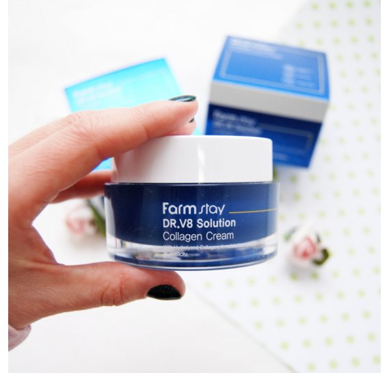 Крем с коллагеном FarmStay Dr-V8 Solution Collagen Cream Крем с коллагеном FarmStay Dr-V8 Solution Collagen Cream