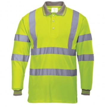 Tricou Polo HI VIS cu Maneci Lungi