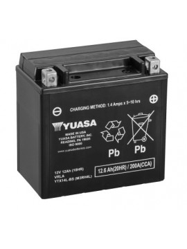 Batería Yuasa YTX14L-BS Sin Mantenimiento