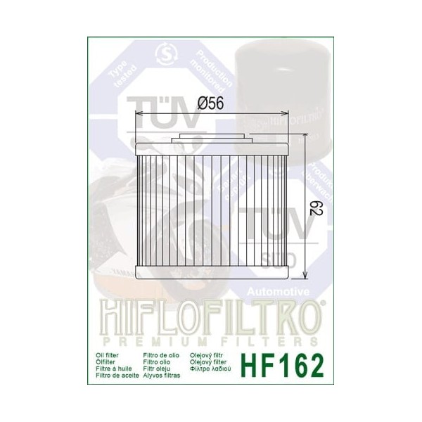 Filtro de aceite HifloFiltro de HF 162
