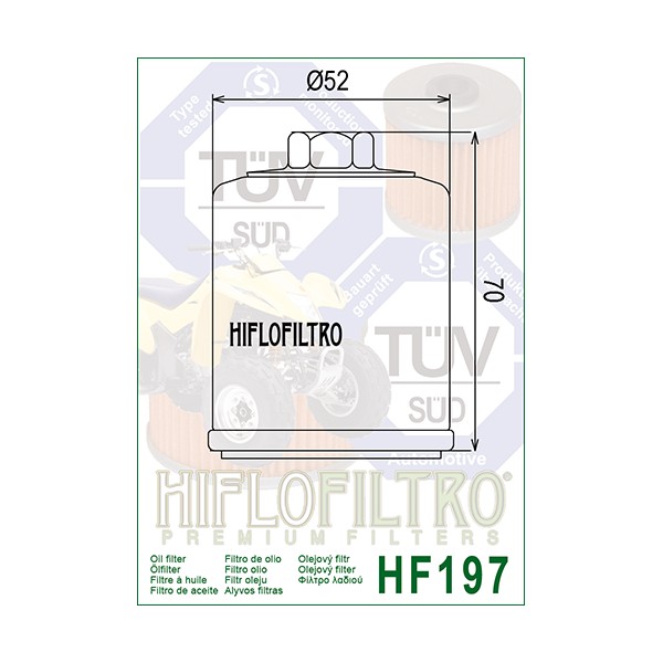 Filtro de aceite HifloFiltro de HF 197