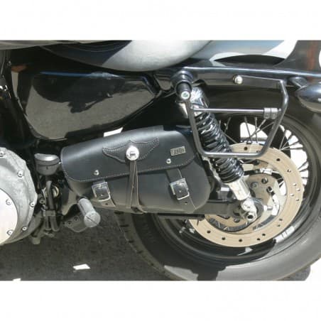 Bolsa Basculante en negra o marron para Harley Sportster y disponible con tachuelas. Capacidad 2 LITROS