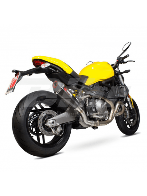 Escape Scorpion Serket carbono RDI66 Ducati Monster 821 con supresor de catalizador