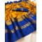 Spectacular Orange And Blue Color Designer Cotton Silk Saree 