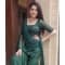 Graceful Bottle Green Color Embroidered Sharara Plazzo 