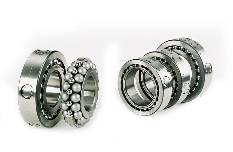 High precision spindle bearings with spacer ball
