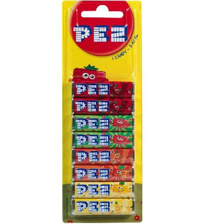 Конфета "PEZ" Фруктовая (набор) 68 гр.