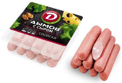 Сосиски "ДЫМОВ" С сыром 464 гр.