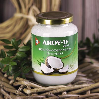 Масло "AROY-D" Кокосовое 100% E.V. 450 мл. ст/б.