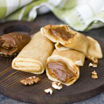 Блины с вареной сгущенкой, вес.