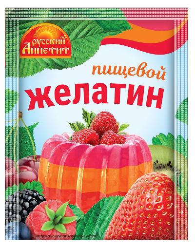 Желатин "РУССКИЙ АППЕТИТ" Пищевой 50 гр. пак.
