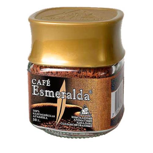 Кофе "ESMERALDA" сублимир. раст. 50 гр. ст/б.