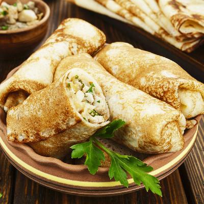Блины "Грибы-курица" вес.