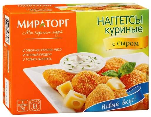 Наггетсы "МИРАТОРГ" С сыром 300 гр. кор.