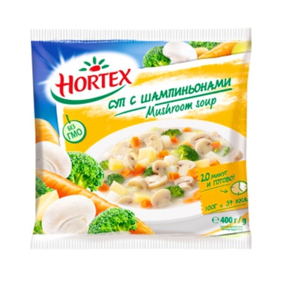 Суп "HORTEX" с шампиньонами 400 гр. пак.