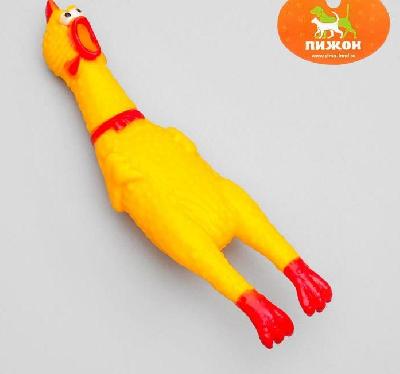 Игрушка для собак "ПИЖОН" Курица, пищащая, мал. 16,5 см. 897811