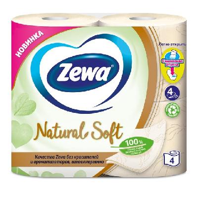 Туал/ бумага "ЗЕВА" Natural Soft 4 сл. 4 шт. 5217660