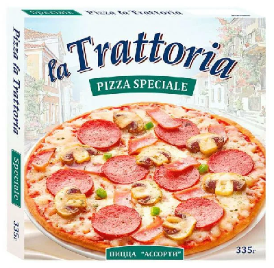 Пицца "LA TRATTORIA" Ассорти 335 гр. кор. 657207