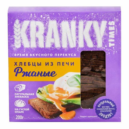 Хлебцы "KRANKY TIMES" из печи Ржаные 200 гр. кор.