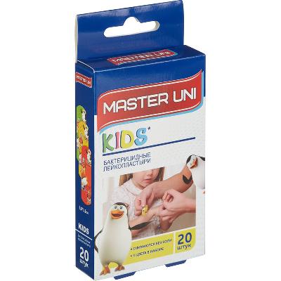 Лейкопластырь "MASTER UNI" Kids Бактерицидный 20 шт. 2198217