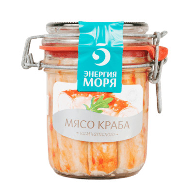Краб "ЭНЕРГИЯ МОРЯ" камчатский мясо 390 гр. с/б