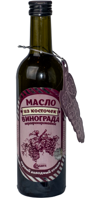 Масло "ВАЛИСА" Из косточек винограда нерафин. 375 мл. ст/б.