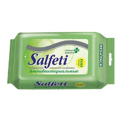 Салфетки влажные "SALFETI" Антибактериальные 100 шт. 1097454